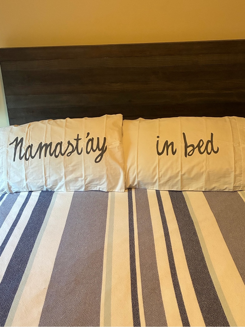 Namastay in bed pillowcases